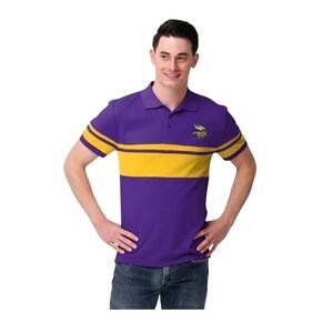 FOCO Men's NFL Minnesota NWT
Vikings Stripe Polo Shirt